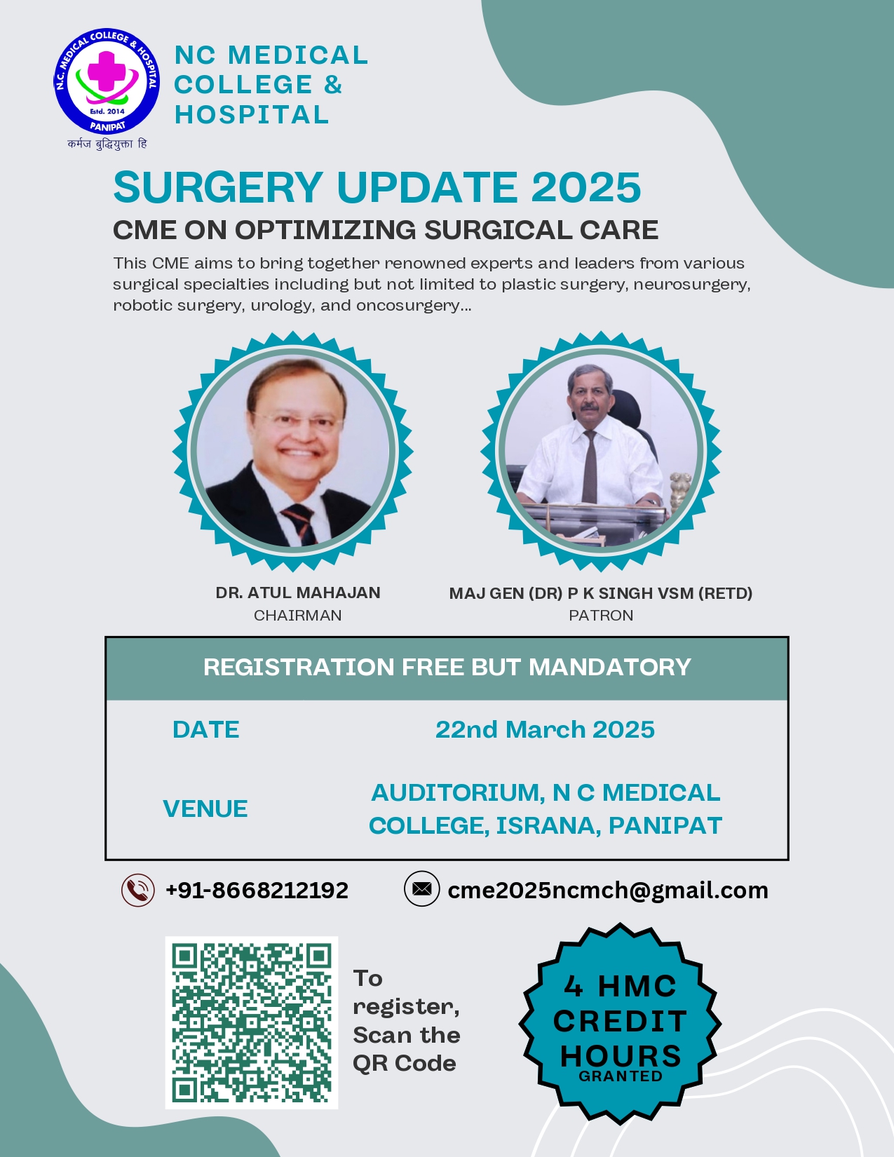 SURGERY UPDATE 2025 CME ON OPTIMIZING SURGICAL CARE Date – 22 March 2025